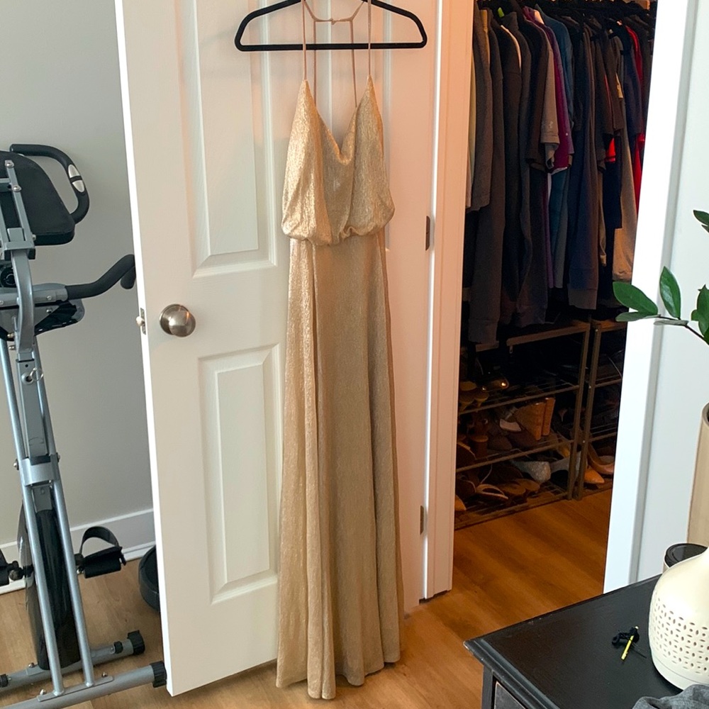 Hailey Paige gold formal gown - only worn once!